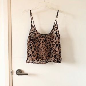 Forever 21 cheetah print crop top